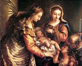 Holy Family with St John the Baptist and St Catherine by Giovanni Antonio Guardi